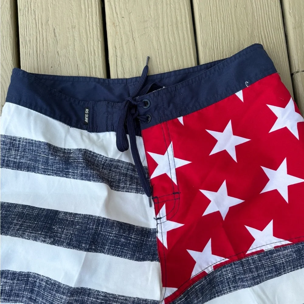 RS SURF Patriotic Men's Swim/Surf Shorts, Size: 32